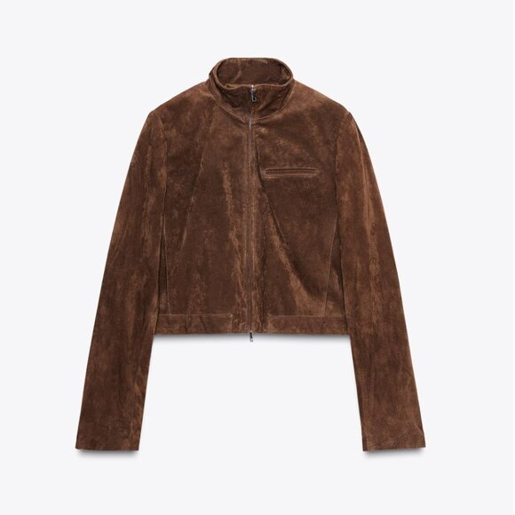 Zara Suede Leather Jacket - Picture 2 of 5